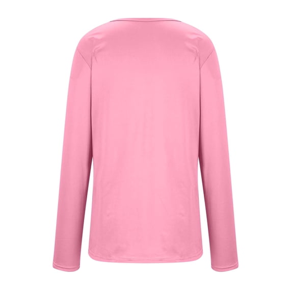 yardsong Oversized Plus Size Tops for Women Casual Dressy Long Sleeve Round Neck Plain Loose Tees Purple,S