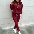 thumbnail image 1 of yardsong Sweatshirt Sets for Women Hoodie Sweatshirts Sport Jogger Matching Sweatpants Lounge Set Fall Winter Loungewear Drawstring Workout Outfits 2024 Red,M, 1 of 8