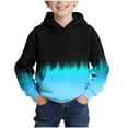 thumbnail image 1 of yardsong Tie Dye Hoodie for Boys Oversized Long Sleeve Hooded Pullover Tops with Pockets Kids Causal Workout Gym Hoodies Sweatshirt Sky Blue,11-12 Years, 1 of 8