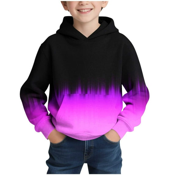yardsong Tie Dye Hoodie for Boys Oversized Long Sleeve Hooded Pullover Tops with Pockets Kids Causal Workout Gym Hoodies Sweatshirt Purple,5-6 Years