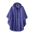 thumbnail image 1 of yardsong Unisex Rain Poncho for Adults Hooded Waterproof Cape Raincoat Outdoor Camping Hiking Lightweight Zip Up Rain jacket Purple,XL, 1 of 5