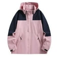 thumbnail image 1 of yardsong Windbreaker Jackets for Men Men's Waterproof Windbreaker Jackets Lightweight Removable Hooded Rain Coat for Hiking Camping Pink,XXL, 1 of 6