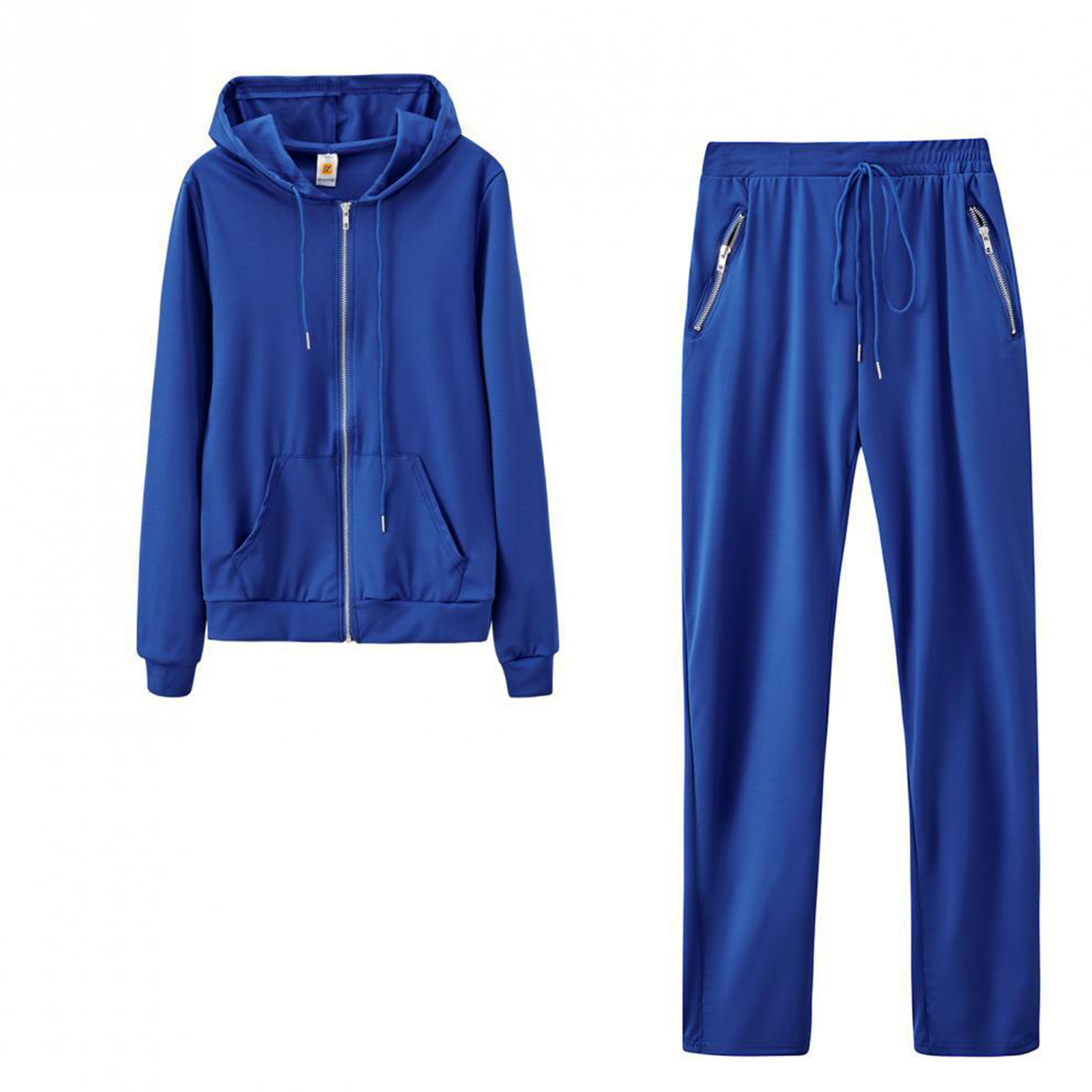 Sweatwear Jog Pants In Cotone - Blu Marino Las Vegas - 80% Cotone 20% Poliestere, Vita Elastica Con Coulisse, Tasche Laterali