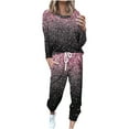 thumbnail image 1 of yardsong Women’S Lounge Sets 2 Piece Sweatsuit Outfit Fall Long Sleeve Sequin Print Long Sleeve and Sweatpants Tracksuit Travel Workout Jogger Sets, 1 of 5
