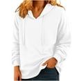 thumbnail image 1 of yardsong Womens's Fall Oversized Hooded Sweatshirts Lightweight Hoodie Drop Shoulder Pullover Loose Fit Casual Drawstring Hoodies 2025 White,XXL, 1 of 7