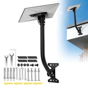 yatuiex Adjustable Angle Carbon Steel Mini Solar Panel Wall Mount Bracket, Anti Corrosion Outdoor Eave Roof Cantilever Support Rack, Complete Hardware Kit for Cement Wood Metal Surfaces, 1 Pack Sets