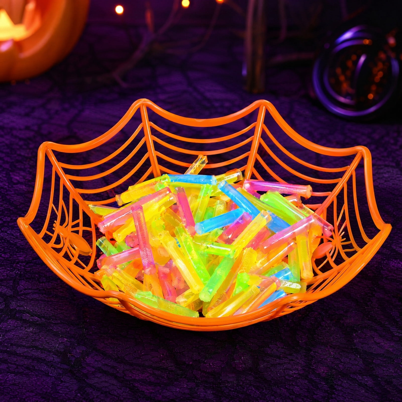 Snac Chocolate yatuiex Halloween Spider‑Web Plastic Decorative Bowl, Spooky Gothic ...