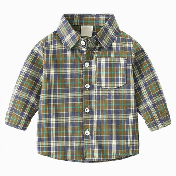 yboeqw Boys Button Down Linen Shirt Long Sleeve Button Down Collared Tee Loose Fit Casual School Fall Top(3-4 Years,Green)