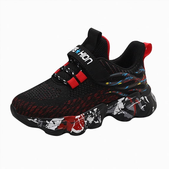 yboeqw Boys Girls Breathable Athletic Running Shoes Toddler Big Kids Casual School PE Sneakers Size 4.5