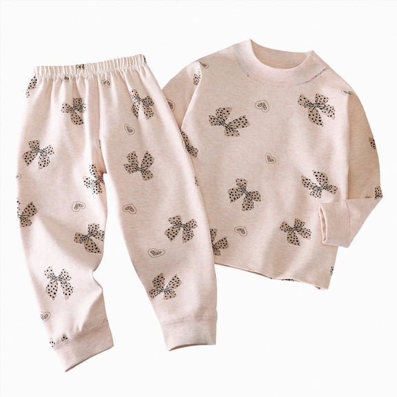 yboeqw Girls Clothing 2Pcs Fall Long Sleeve Pullover Graphic Tee Top   Sleep Pants Winter Loungwear Outfit Set,Size 18-24 Months