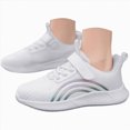 thumbnail image 1 of yboeqw Girls Mid Large Size Mesh Breathable Running Shoes Childrens Lightweight School Sports Sneakers Size 4, 1 of 6