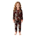 thumbnail image 1 of yboeqw Kids Pajamas for Girls Skeleton Comfort Sleepwear Pjs Toddler Clothes Halloween Pumpkin Outfit Set 2t 3t 4t 5t 6t 7t(7-8 Years,Brick Red), 1 of 8
