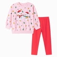 thumbnail image 1 of yboeqw Toddler Baby Girl Clothing 2T 3T 4T 5T 6T 7T Chrismas Long Sleeve Crewneck Sweatshirt Tops and Stretch Pants Kids Fall Winter Outfit Set,Size 5 Years, 1 of 5