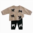 thumbnail image 1 of yboeqw Toddler Girl Clothes Sets 2Pcs Cute Print Fall Outfit for Little Girls Long Sleeve Top & Pants for 9 12 Months 2T 3T,Size 6-9Months, 1 of 8