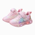 thumbnail image 1 of yboeqw Toddler Girls Hook and Loop Light‑Up Sneakers Butterfly Sequin Decor LED Flashing Heart Sole Lightweight Non‑Slip Casual Athletic Shoes for Little Girls, 1 of 8