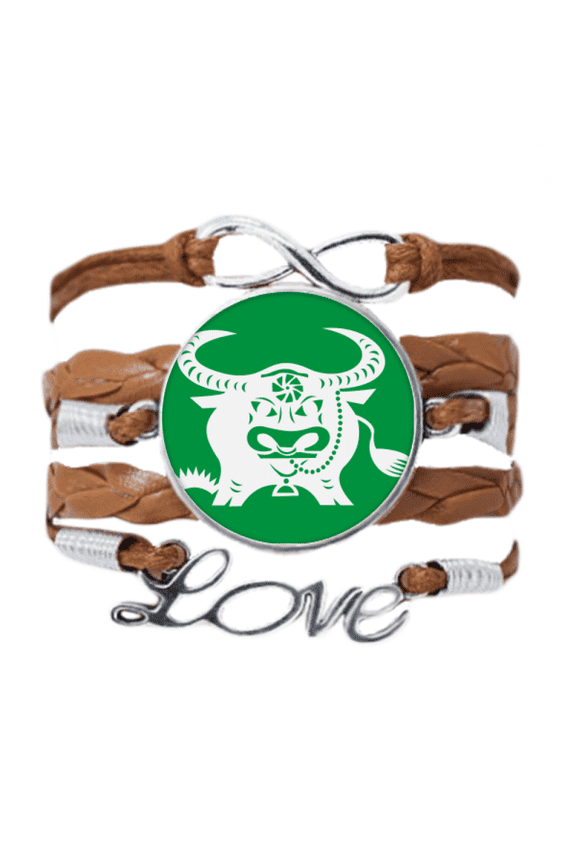 year of ox animal china zodiac pattern bracelet love chain ornament wristband
