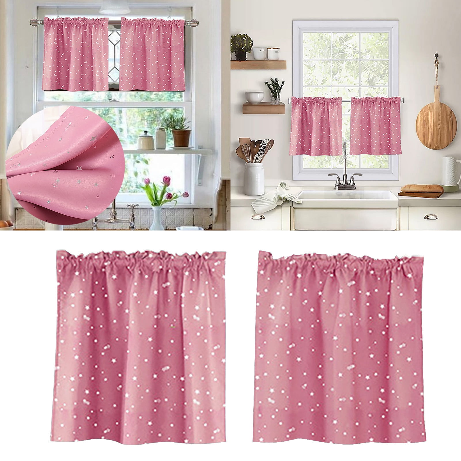 yegeUY 50% off Clear! Curtain Star Curtains Short Curtains Small ...