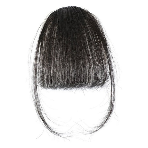 yelldesk Clip in Bangs, Real Human Hair Bangs Clip in for Women, 100% Human Hair Bangs Clip in Hair Extensions, Clip on Bangs Wispy Bangs Fringe with Temples Hairpieces for Women Curved Bangs
