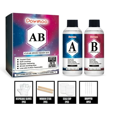 yelldesk Deals Clear Epoxy Resin Kit 200ml