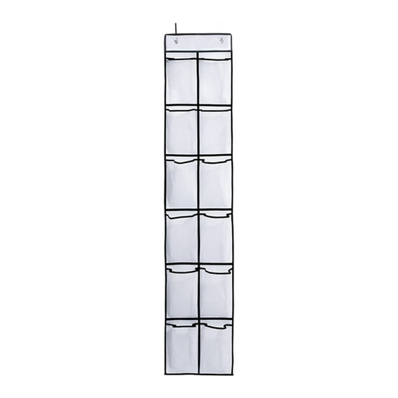 yelldesk Over The Door Shoe Organizer,Hanging Shoe Organizer 12 Mesh Pockets Shoe Organizer for Closet,Works Well for Men and Woman Kids Shoes Storage, 57.48x12.59in