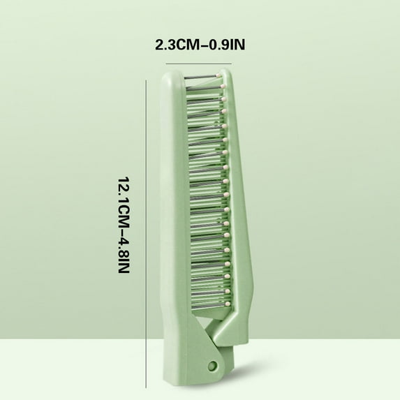 yelldesk Folding Hair Comb,Portable Travel Folding Comb Brush-Small Compact Foldable Hair Brush, Compact Pocket Hair Comb Double Headed Anti-static Comb, Travel Comb Brush Combo