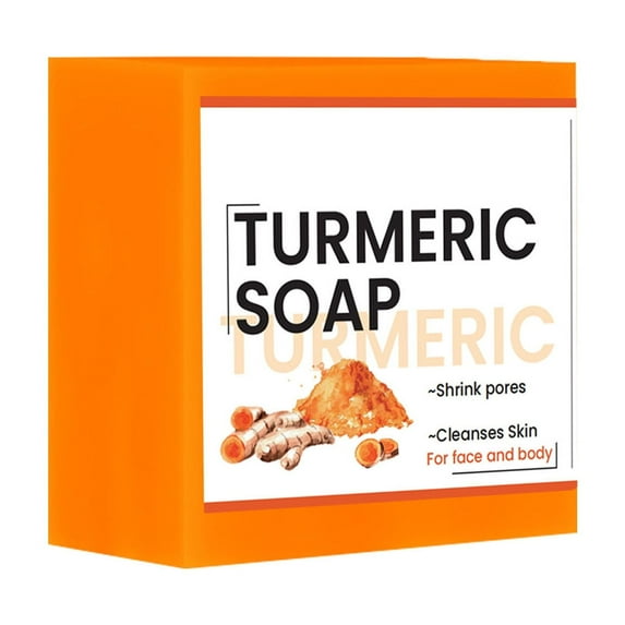 yelldesk Turmeric Soap Bar for Face & Body - Acne, Dark Spots, Smooth Skin, Natural Handmade Soap For All Skin Types, Turmeric Body Soap For Men and Women