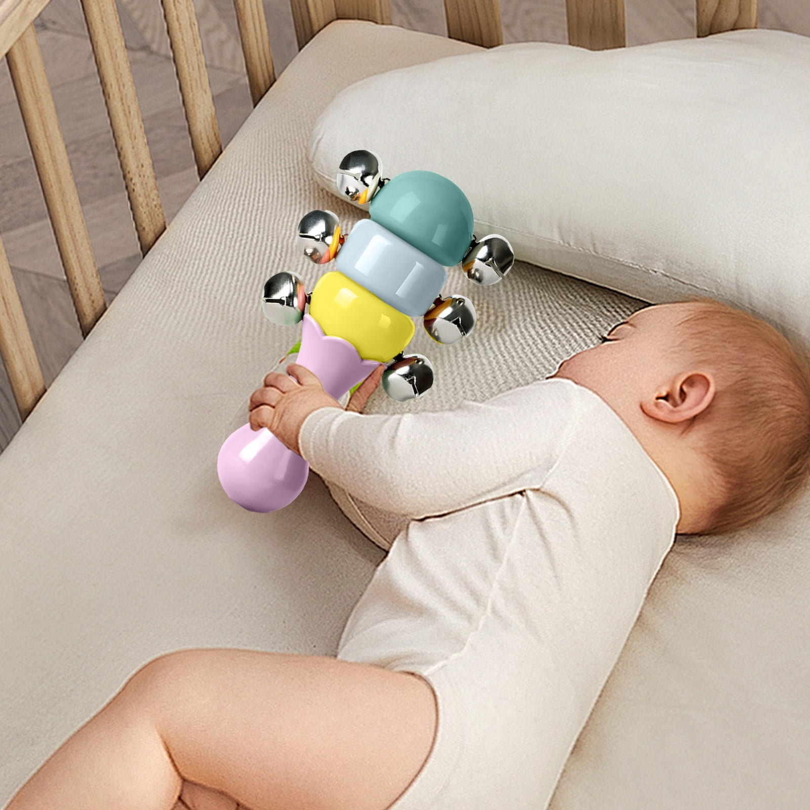 yellow Hand Bell Musical Instrument Toy For Kids Interactive Play Fine ...