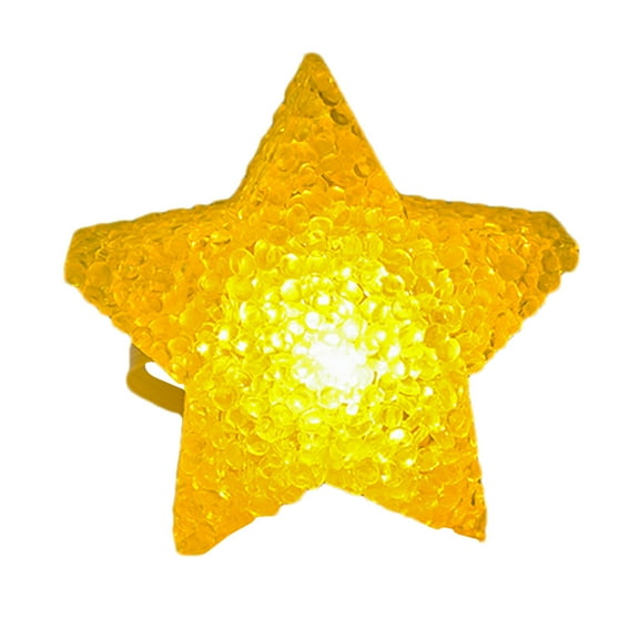 yellow Star Light Handheld Stage Dance Performance Prop Luminous Lamp With Wrist Strap 10 Cm Warm Yellow Battery Powered