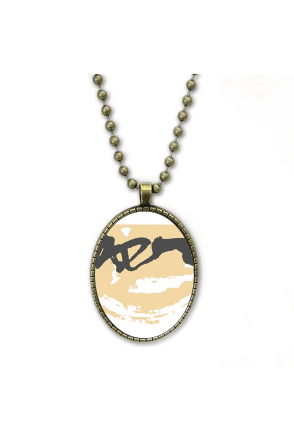 yellow love s art necklace vintage chain bead pendant jewelry collection