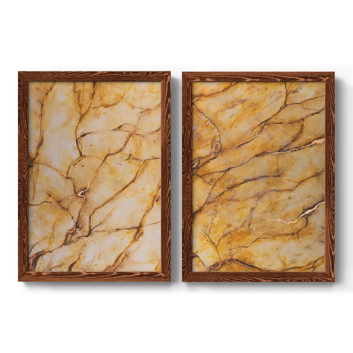 Yellow Marble I - Premium Framed Canvas 2 Piece Set - Ready to Hang