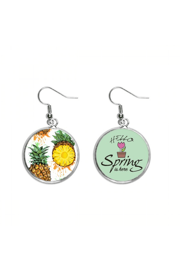 yellow pinefruit tropical fruit decoration dangle season sp earring jewelry