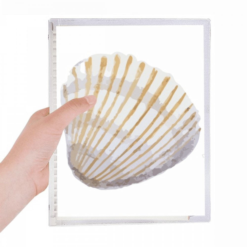 yellow scallop marine life illustration notebook loose diary refillable journal statiry