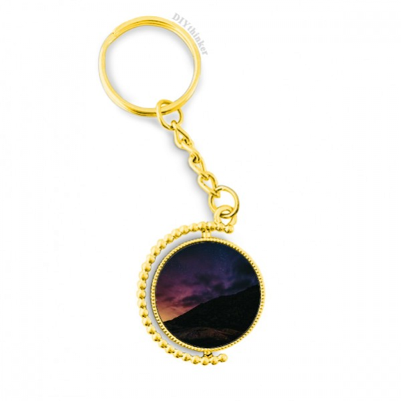 yellow stars night metal connector key chain  accessory en keyholder