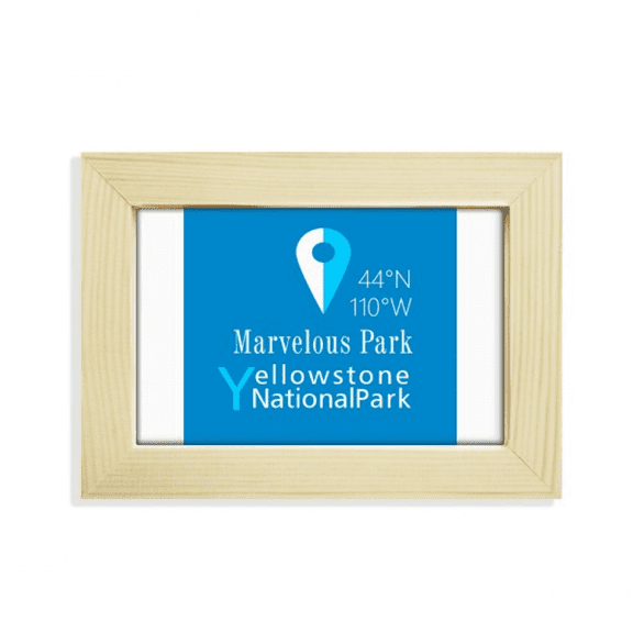 yellowst national park geography coordinates trave desktop decorate photo frame picture art painting 5x7 inch