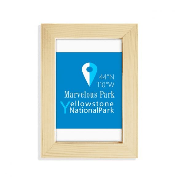 yellowst national park geography coordinates trave desktop display photo frame picture art painting 5x7 inch