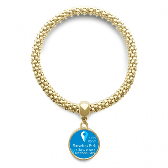 yellowst national park geography coordinates trave en chain bracelet pendant jewelry hand ornament