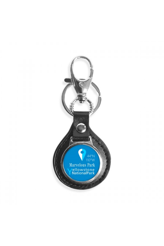 yellowst national park geography coordinates trave key link chain keyholder finder hook metal