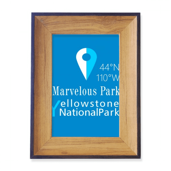 yellowst national park geography coordinates trave photo frame exhibition display art desktop painting