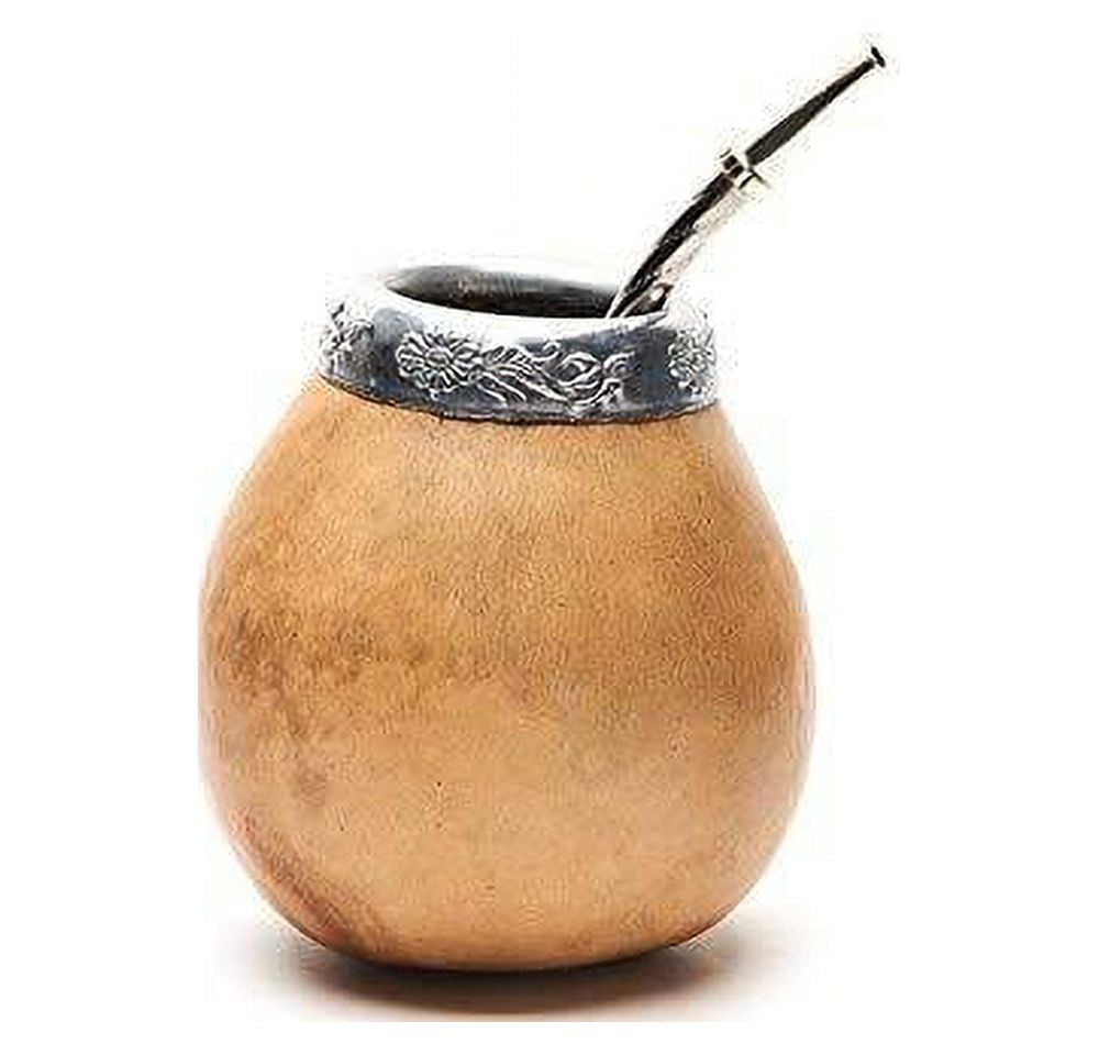 K16 MATE GOURD & BOMBILLA SET (CUP AND STRAW) TO DRINK YERBA MATE 