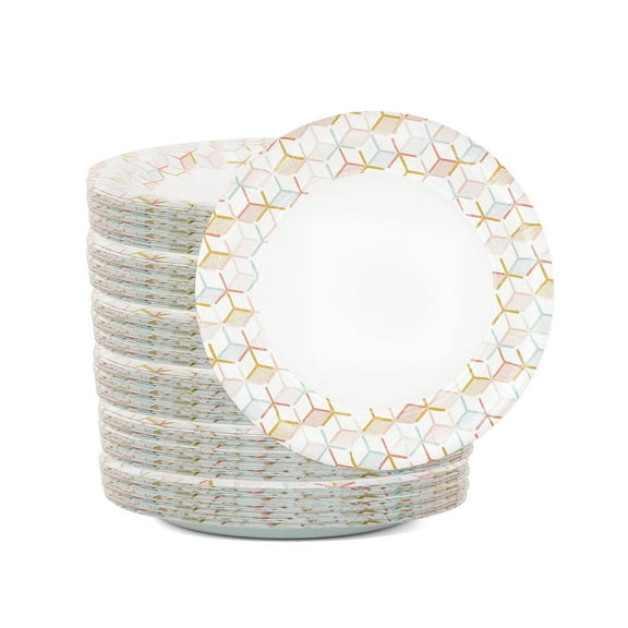 yesbox Party Plates 10 inch - AFN1Set of 150, Soak-Proof, Cut Resistant, Microwave-Safe, Paper Plates Perfect for Birthday Parties, Birdal Shower and Any Celebrations.