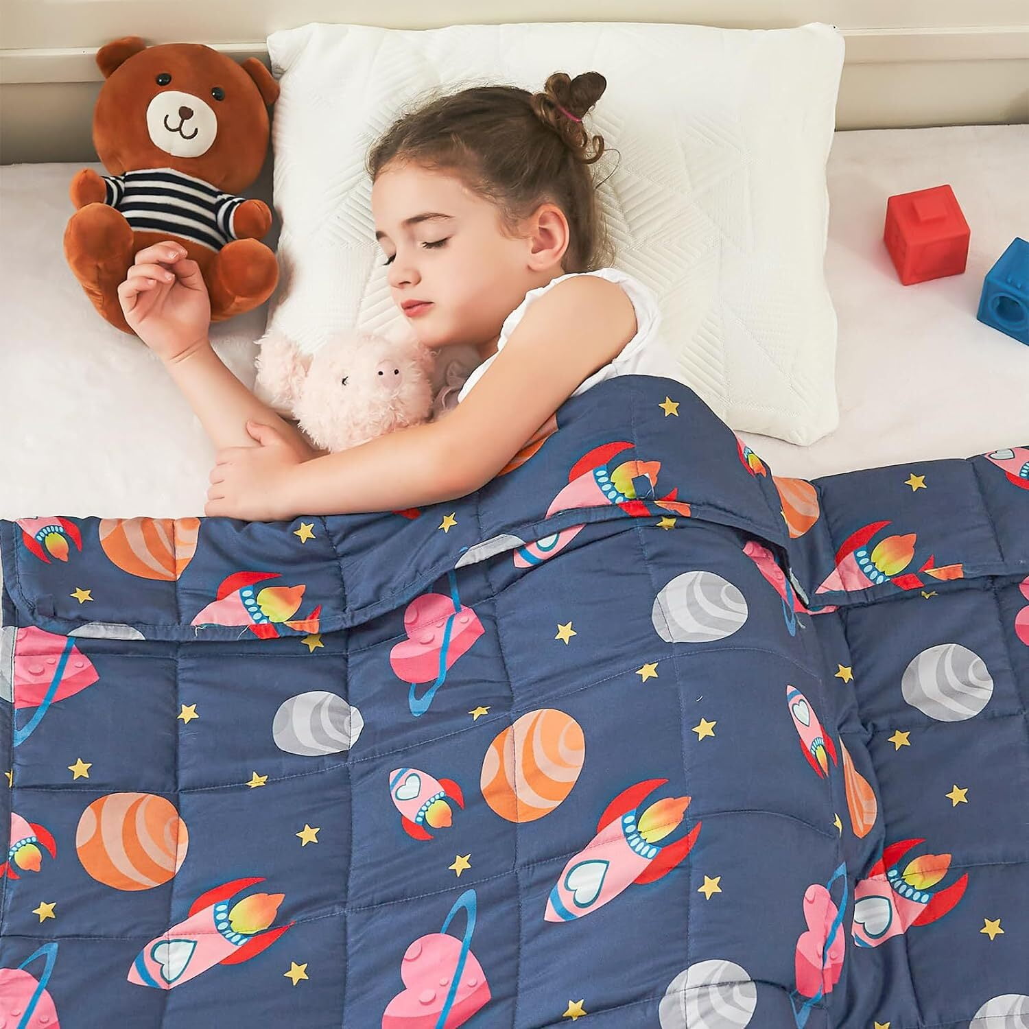 yescool Weighted Blanket Kids 7 Pounds (40"x60", 7lbs) Childrens