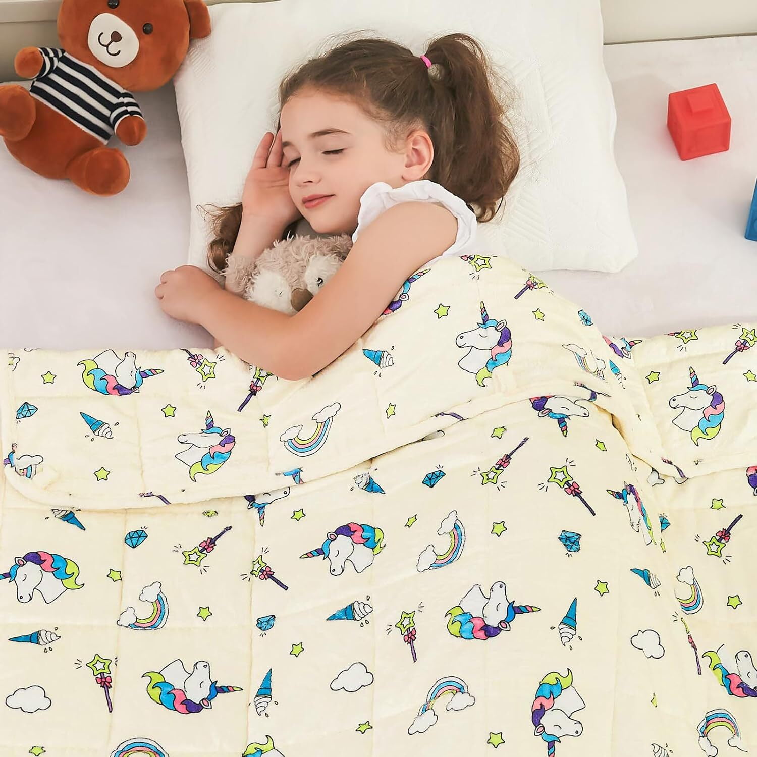 yescool Weighted Blanket Kids 7 Pounds (40"x60", 7lbs) Childrens