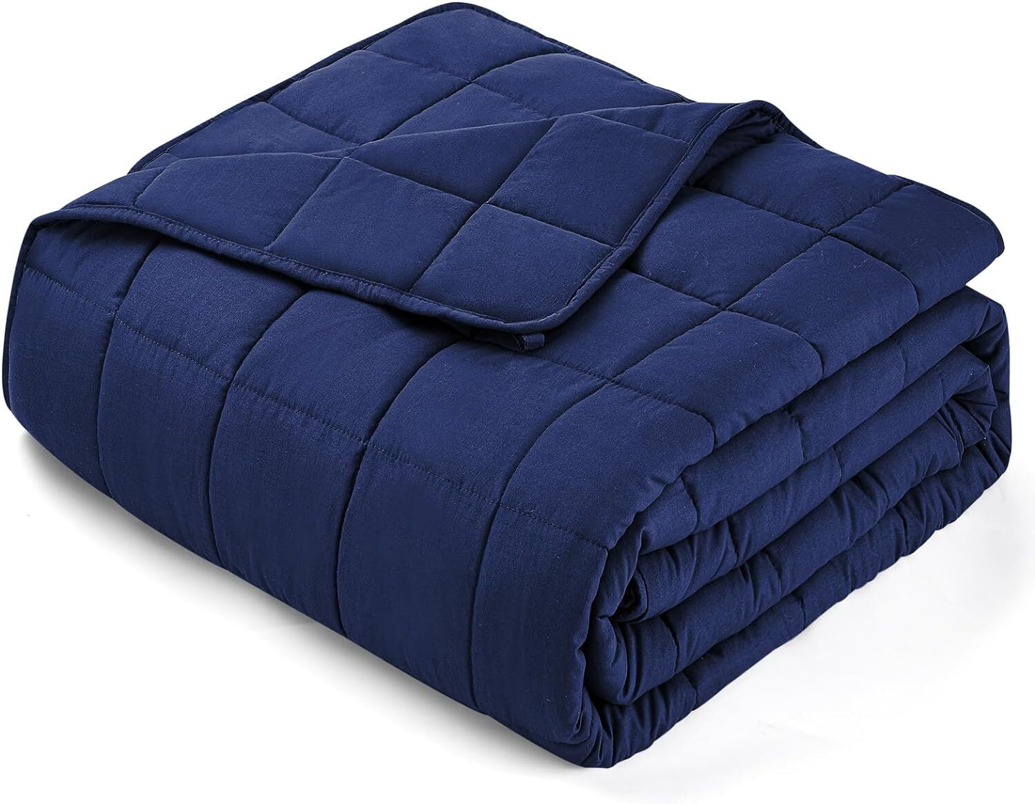 yescool Weighted Blanket for Adults (15 lbs, 48" x 72", Blue) Cooling