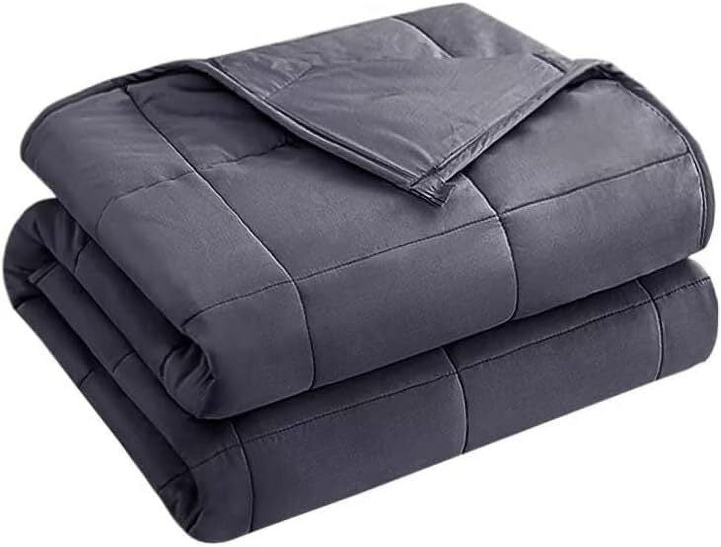 yescool Weighted Blanket for Adults (25 lbs, 88" x 104", Grey) Cooling