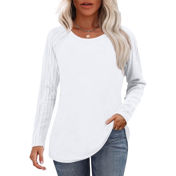 yievot Long Sleeve Shirts for Womens Fall Fashion Crewneck Oversized Sweatshirt Tunic Tops to Wear with Leggings