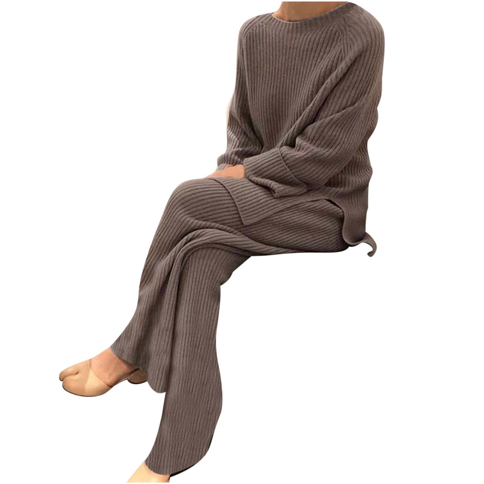 Women's loungewear knitted set  Womens loungewear, Homewear fashion,  Pajama fashion