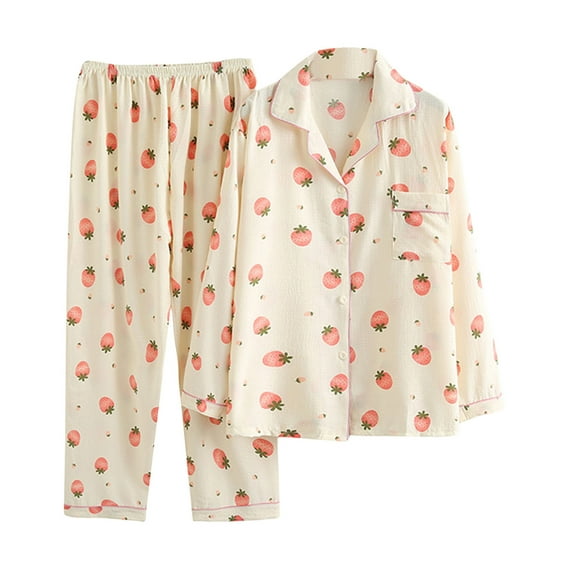 yievot Pajamas Set Long Sleeve Sleepwear Womens Button Down Nightwear Pj Sets