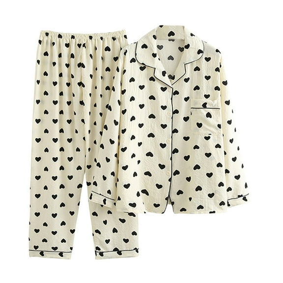 yievot Pajamas Set Long Sleeve Sleepwear Womens Button Down Nightwear Pj Sets