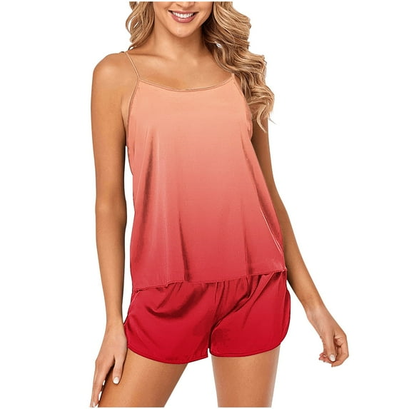 yievot Pajamas Set for Women Silk Satin Sleeveless Cami Top and Shorts Sleepwear Nightwear Two Piece Loungewear Soft Summer Pjs Lounge Set