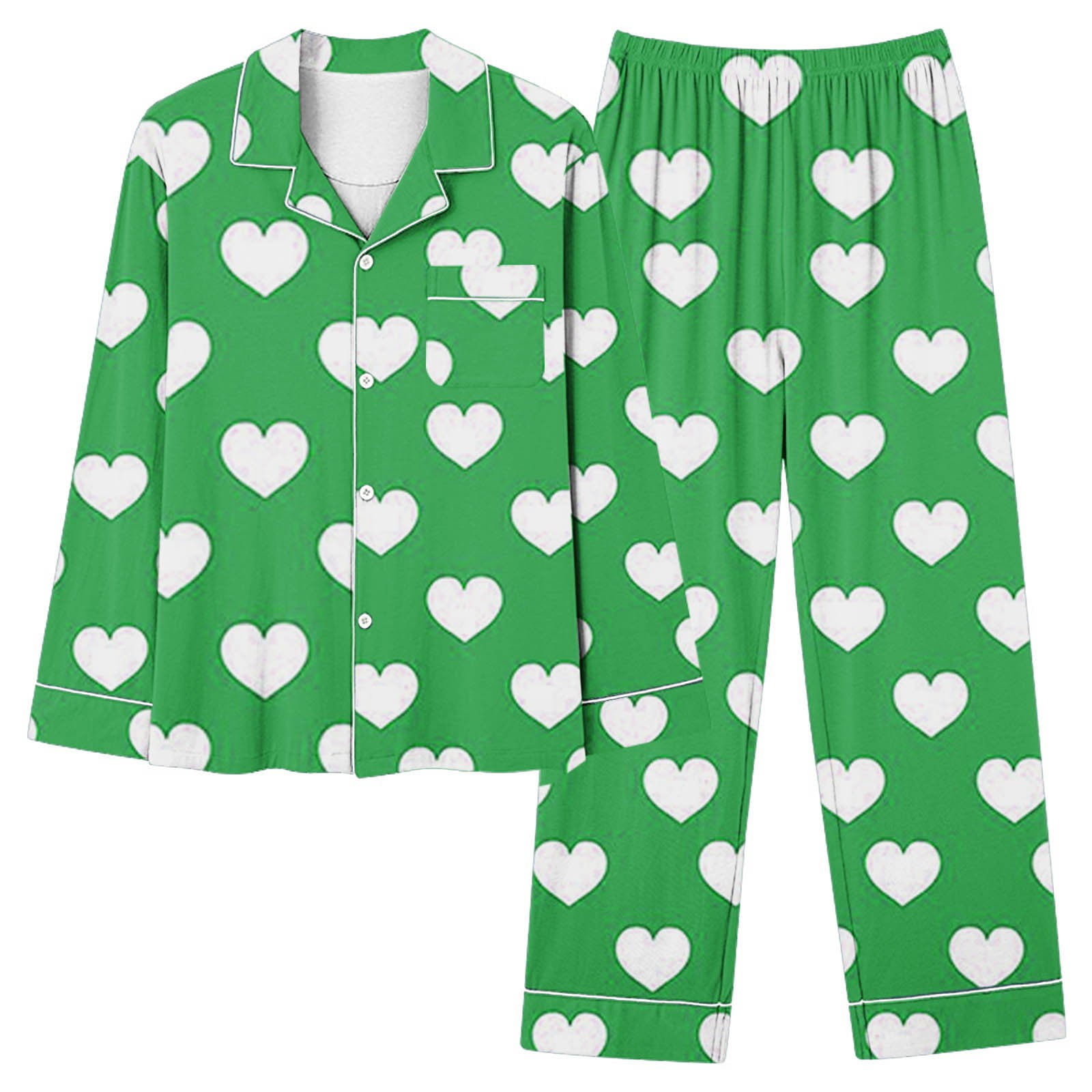 yievot Sleepwear Womens Heart Print Pajamas Set Valentines Day Gift ...